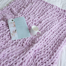Load image into Gallery viewer, Handmade Chunky Knit Throw (4ft x 5ft)