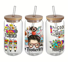 Load image into Gallery viewer, Teacher Glass Can Tumbler | 12oz
