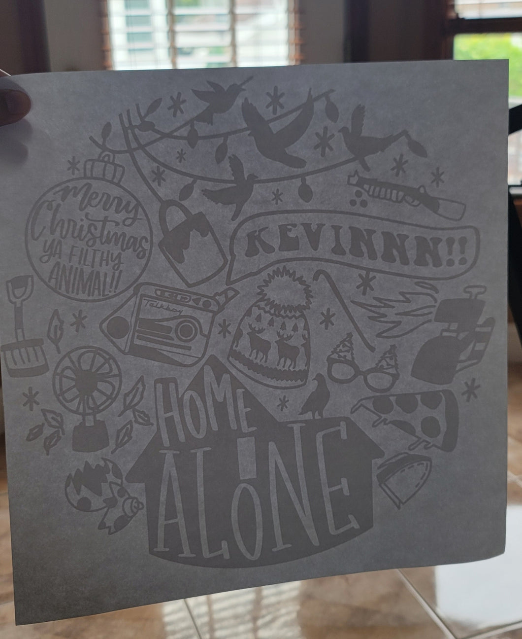 Home Alone Screen Print Transfer