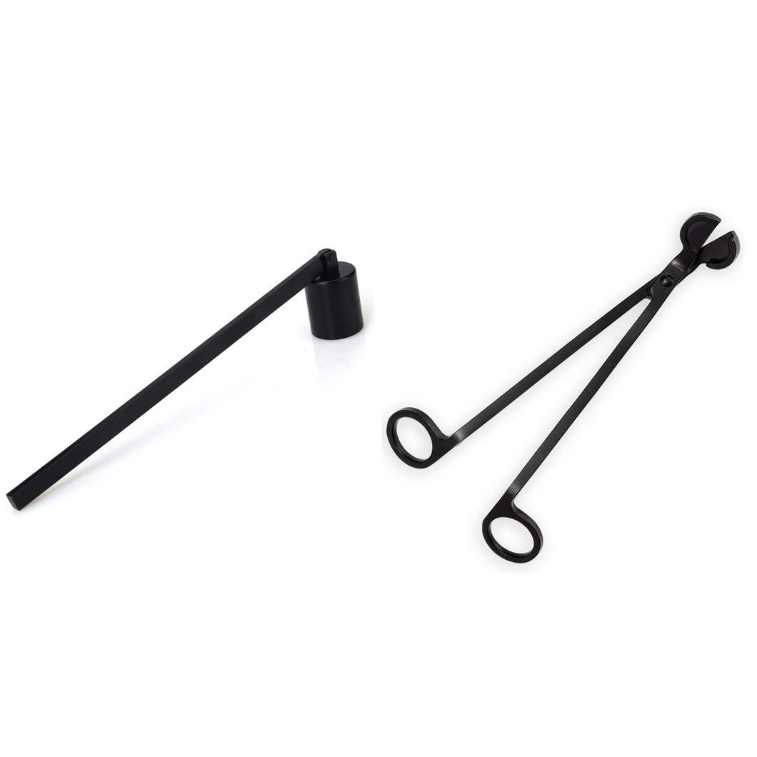 Matte Black Wick Trimmer & Candle Snuffer Set